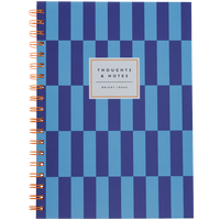 B5 Wiro Blue Colour Block Notebook