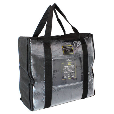 Grey Super-Soft Velvet Touch Weighted Blanket 150 x 200cm - 11.3kg image number 1