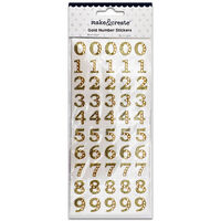 Gold Number Stickers
