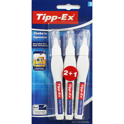 Tipp-Ex Shake N Squeeze Correction Pen - Pack of 3 image number 1