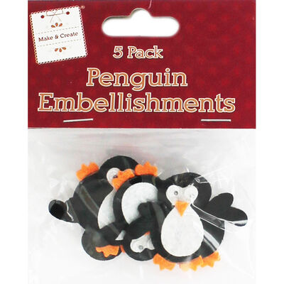 Penguin Embellishments - 5 Pack image number 1