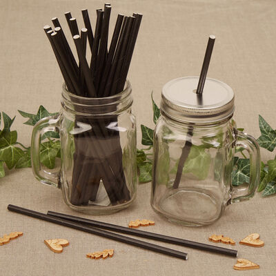 Black Paper Straws - 25 Pack image number 3