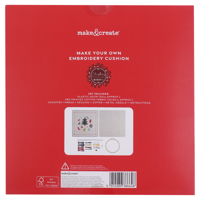 Make Your Own Christmas Embroidery Cushion image number 3