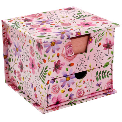 Pink Floral Memo Cube image number 1