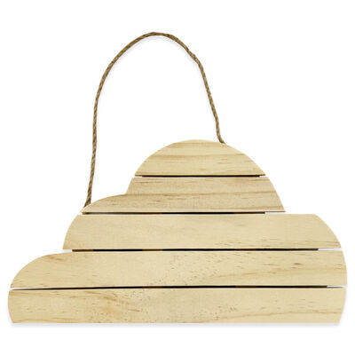 Wooden Hanging Sign: Cloud image number 1