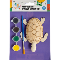 Paint Your Own Wooden Character: Turtle