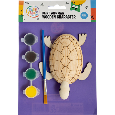 Paint Your Own Wooden Character: Turtle image number 1