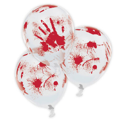 Bloody Hand Latex Balloons - 6 Pack image number 2