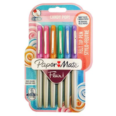 Papermate Flair Candy Pop Pens - 6 Pack image number 1