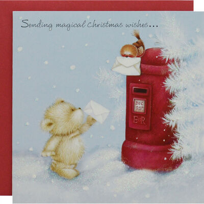Glitter Bear Premium Christmas Cards: Pack Of 10 image number 1