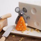 Simply Make: Mouse with Cheese Needle Felting Craft Kit image number 2
