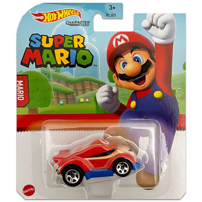 Hot Wheels Super Mario Diecast Character Car: Mario image number 1
