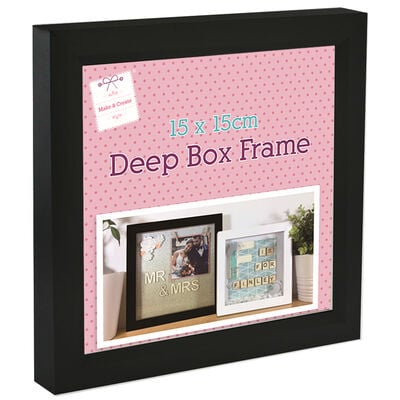 Black Deep Box Frame - 15cm x 15cm image number 1