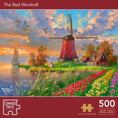 The Red Windmill 500 Piece Jigsaw Puzzle image number 1