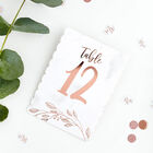 Rose Gold Leaf Table Numbers: Pack of 12 image number 2