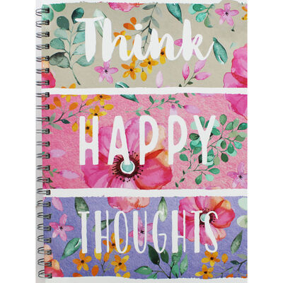 A4 Wiro Think Happy Thoughts Notebook image number 1