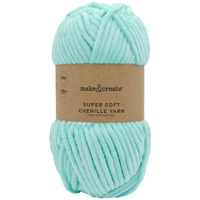 Super Soft Chenille Yarn: Mint 100g image number 1