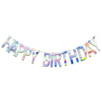 Happy Birthday Iridescent Age Banner