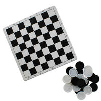 2 in 1 Checkers and Chess Board Game