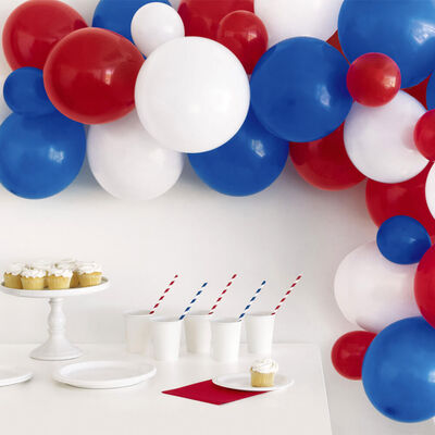 Red White & Blue Balloon Arch image number 2