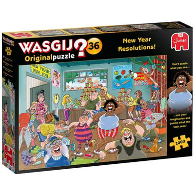 Wasgij Original 36 New Year Resolutions! 1000 Piece Jigsaw Puzzle image number 1