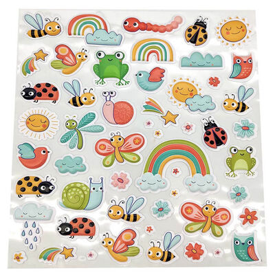 3D Puffy Spring Stickers: Pack of 52 image number 1