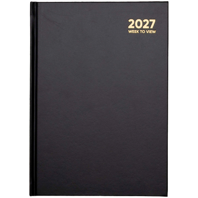 Black A5 Week to View Diary 2027 image number 1