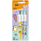 Bic 4-Colours Kawaii Pens: Pack of 3 image number 1