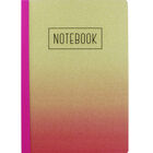 A5 Ombre Gold Pink Glitter Lined Notebook image number 1