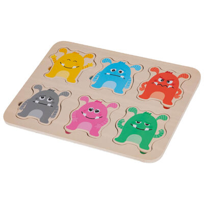 PlayWorks Wooden Emotion Monsters Puzzle image number 2