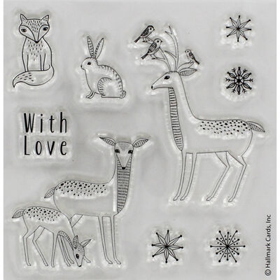 Winter Woodland Animals Clear Stamp Set image number 2