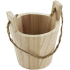 Wooden Wishing Well Bucket With Rope image number 1