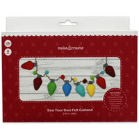 Sew Your Own Christmas Felt Garland: Fairy Lights