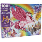 Unicorn Kingdom 100 Piece Sparkly Jigsaw Puzzle image number 1