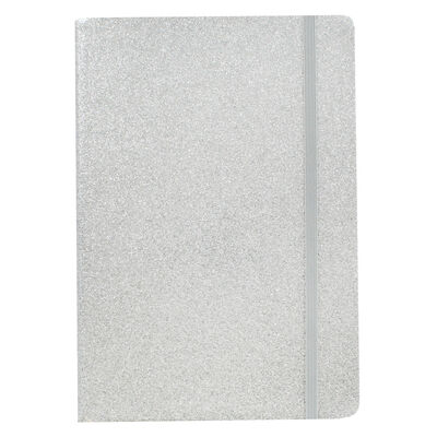 A5 Silver Glitter Cased Lined Journal image number 2
