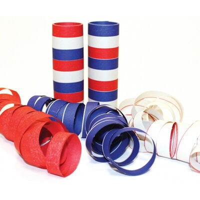Red, White and Blue 4m Paper Streamers image number 2