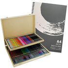75 Piece Stationery Set and A4 Artist Sketch Pad Bundle image number 1