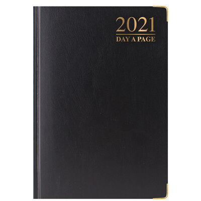 A5 Padded Day a Page 2021 Diary Assorted image number 2