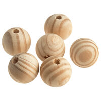 Trimits: Wooden Beads 30mm - Pack of 6