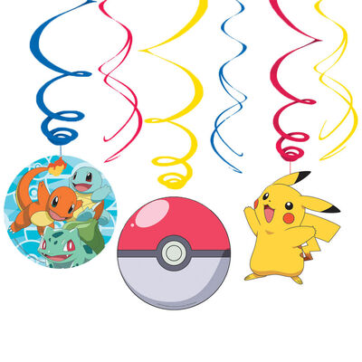 Pokemon Party Swirl Decorations image number 1