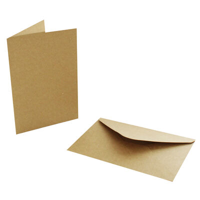Kraft Cards and Envelopes - Pack Of 10 image number 3