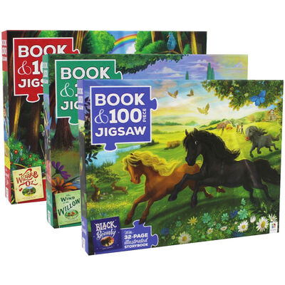 Book and 100 Piece Jigsaw Puzzles Bundle image number 1