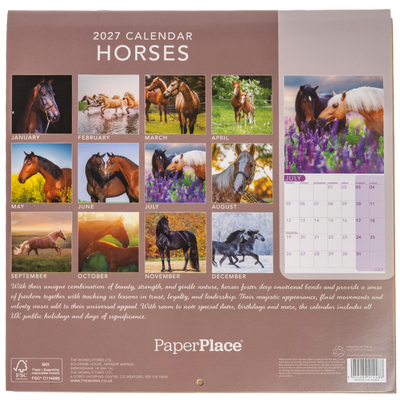 Horses Square Calendar and A5 Diary Set 2027 image number 3