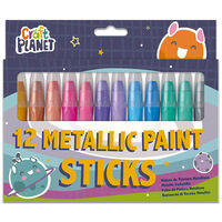 Craft Planet Metallic Paint Sticks: Pack of 12