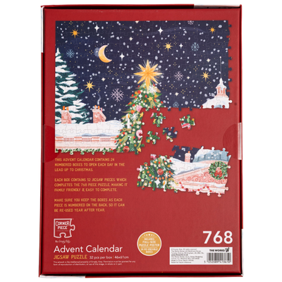 Ice Skating Advent Calendar 768 Piece Jigsaw Puzzle image number 2
