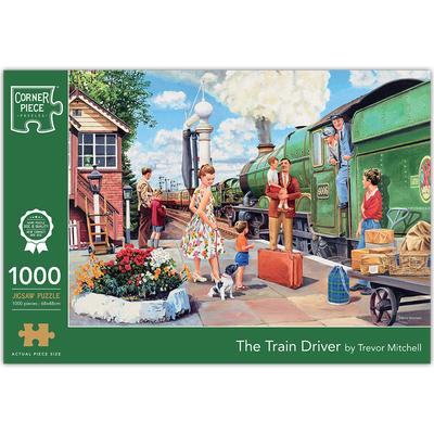 The Train Driver by Trevor Mitchell 1000 Piece Jigsaw Puzzle image number 1