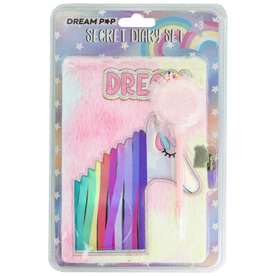Dream Pop Unicorn Fluffy A5 Secret Diary Set image number 1