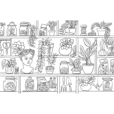 Cabinet of Curiosities Colouring Book image number 3