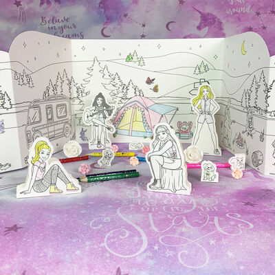 Barbie A4 Make & Colour Campsite Set image number 4