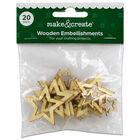 Christmas Wooden Star Embellishments: Pack of 20 image number 1